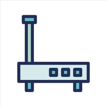 Modem router icon or logo illustrator Stock Illustration