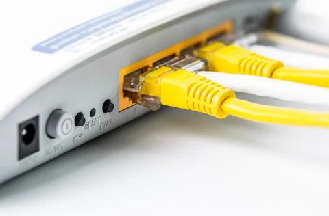 Modem router network hub Stock Photos