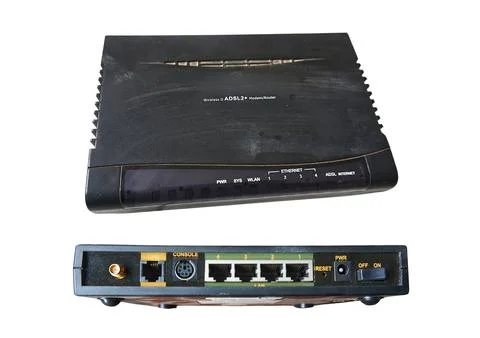 Modem, router, switch, access point, hub Stock Photos