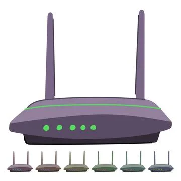 Modem router vector cartoon graphic Stock Illustration