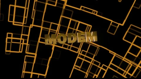 Modem Technology Word with background Stock Footage 294584491