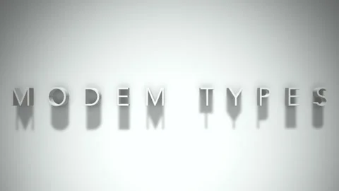 Modem types 3D title animation with shadows on a white background Video stock 296804759