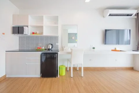 Moden kitchen interior in new luxury home Stock Photos