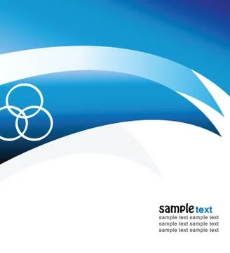 Moder blue background with sample text Stock Illustration