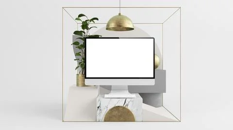 Moder computer mock up Stock Illustration
