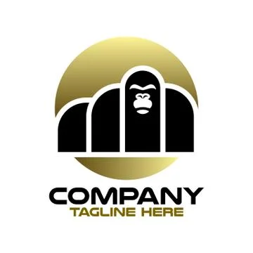Moder gorilla logo. Vector illustration. Stock Illustration