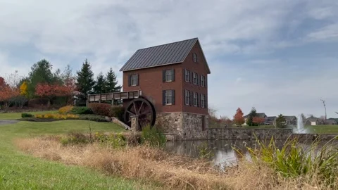 Moder Waterwheel Stock Footage 168479370