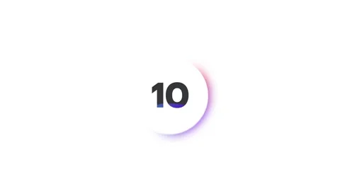 Modern 10 Second Countdown with Alpha Channel - Gradient Style 動画素材 324943945