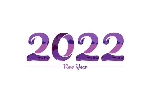 Modern 2022 new year typography design, new year 2022 logo Stock Illustration