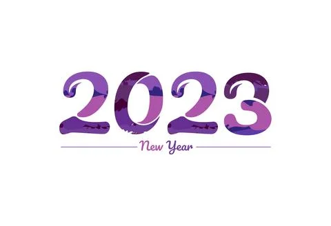 Modern 2023 new year typography design, new year 2023 logo Stock Illustration