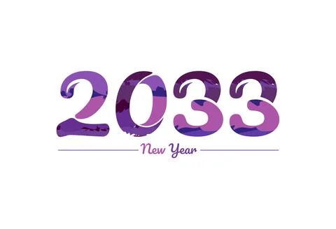 Modern 2033 new year typography design, new year 2033 logo Stock Illustration