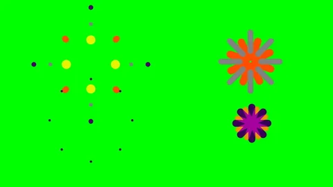 Modern 2d Graphics elements of accentuating subject on screen, colorful explodes 스톡 동영상 272687597