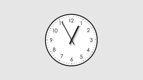 Modern 3D analog wall clock on black background. Time running loop. Time concept Video stock 315776230