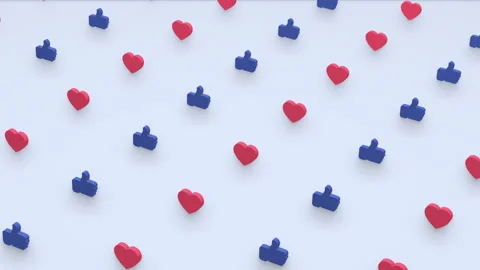 Modern 3d animation of grid of like hands shapes in isometric view Stock Footage 241321558