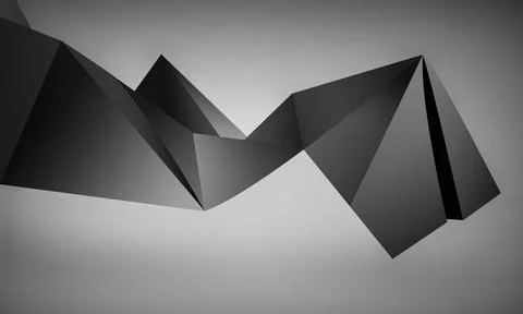Modern 3D Background with Abstract Dark Shape Stock Illustration