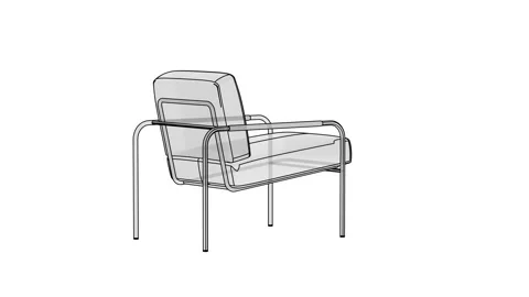 Modern 3D chair Stock-Footage 320291441