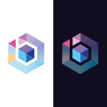 Modern 3D design of abstract shape with contemporary perspective Ilustração Stock