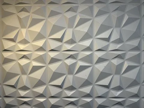 Modern 3D geometric wall panel texture background Stock Photos