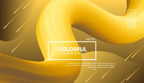 Modern 3d Liquid Shape. Wave Abstract Background. Stock Illustration