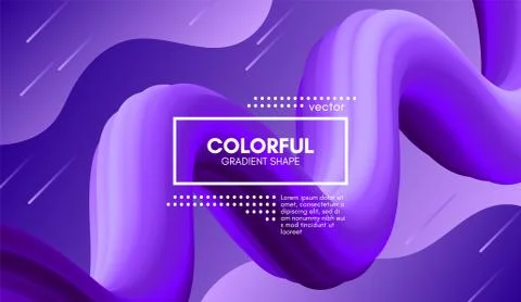 Modern 3d Liquid Shape. Wave Abstract Background. Stock Illustration