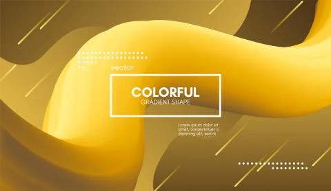 Modern 3d Liquid Shape. Wave Abstract Background. Stock Illustration