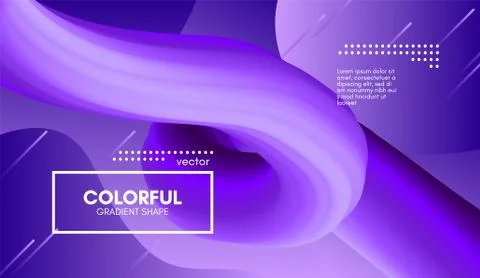 Modern 3d Liquid Shape. Wave Abstract Background. Stock Illustration