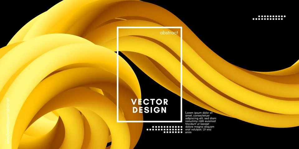 Modern 3d Liquid Shape. Wave Abstract Background. Stock Illustration