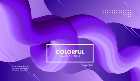 Modern 3d Liquid Shape. Wave Abstract Background. Stock Illustration