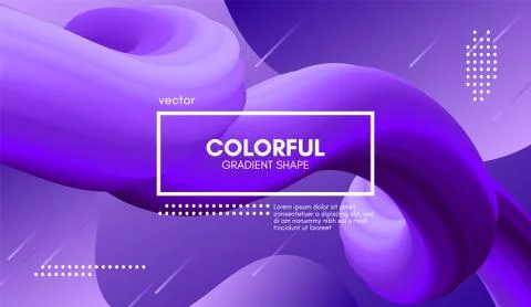 Modern 3d Liquid Shape. Wave Abstract Background. Stock Illustration