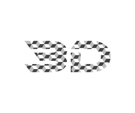 Modern 3D Logo Design template Stock Illustration