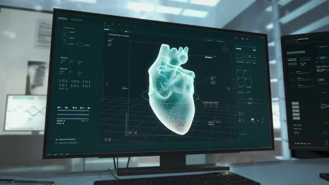 Modern 3D printer device recreates the human organs using digital blueprint data Stock Footage 179640740