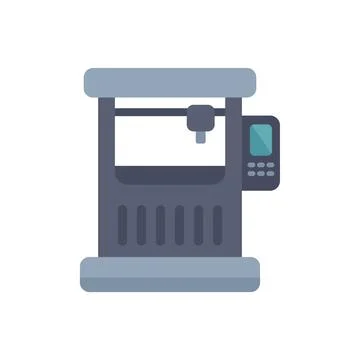 Modern 3d printer printing a prototype using plastic filament Stock Illustration