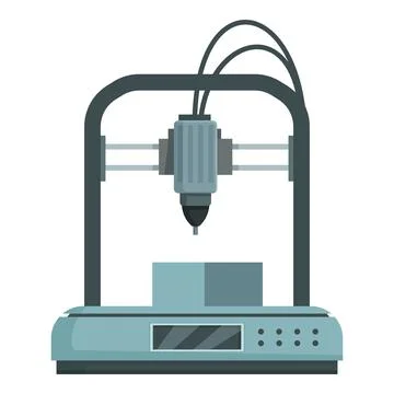 Modern 3d printer vector illustration Stock Illustration