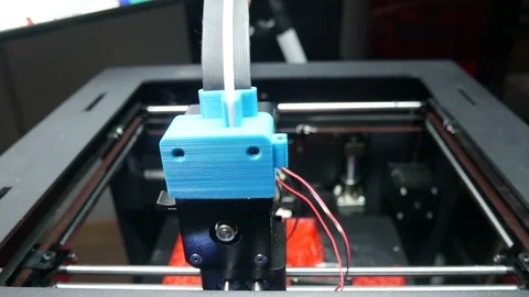 Modern 3D printers and 3d printing Stock Footage 89145920
