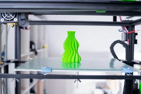 Modern 3D printing. 3d printer mechanism working during the processes. Stock Photos
