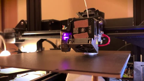 Modern 3D Printing Machine Stock Footage 308858596