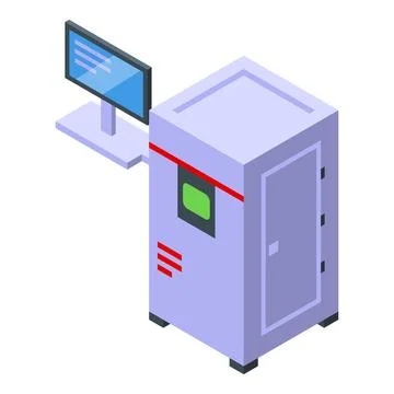 Modern 3d printing machine generating objects from plastic filament using c.. Stock Illustration