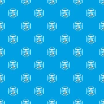 Modern 3d printing pattern vector seamless blue Stock Illustration