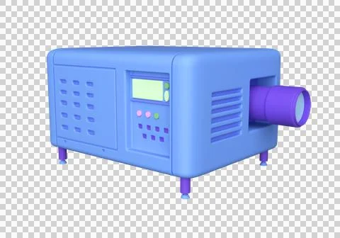 Modern 3d projector in cartoon style. 3d rendering Stock Illustration