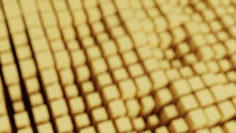 Modern 3d render abstract cubic surface white light meta shapes square blocks Stock Footage 292914422