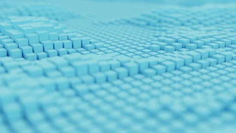 Modern 3d render abstract cubic surface white light meta shapes square blocks Stock Footage 292914812