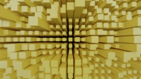 Modern 3d render abstract cubic surface white light meta shapes wooden square Stock Footage 295144057