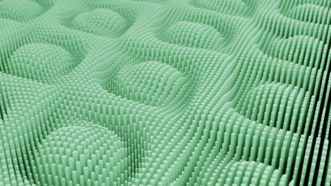 Modern 3d render abstract cubic surface white light meta shapes square blocks Stock Footage 297504261