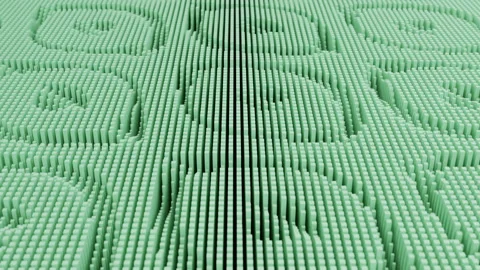 Modern 3d render abstract cubic surface white light meta shapes square blocks Stock Footage 297504277