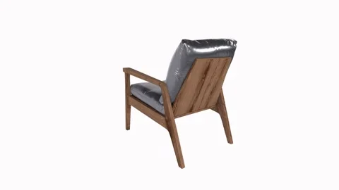 Modern 3D rendering of a stylish armchair with sleek design features Stock-Footage 303594702