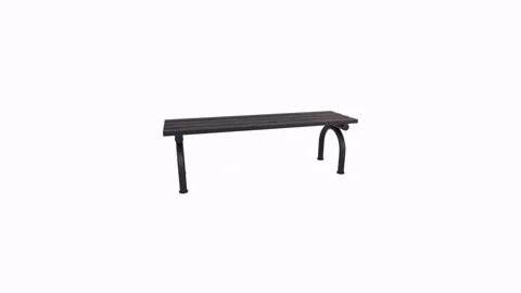 Modern 3D rendering of a stylish park bench in minimalistic design Stockbeeldmateriaal 297584313