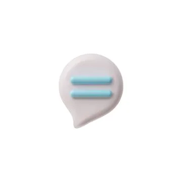 Modern 3D speech bubble with text lines icon vector illustration Illustrazione stock
