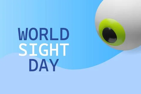 A modern 3D vector illustration to World Sight Day Stock Illustration