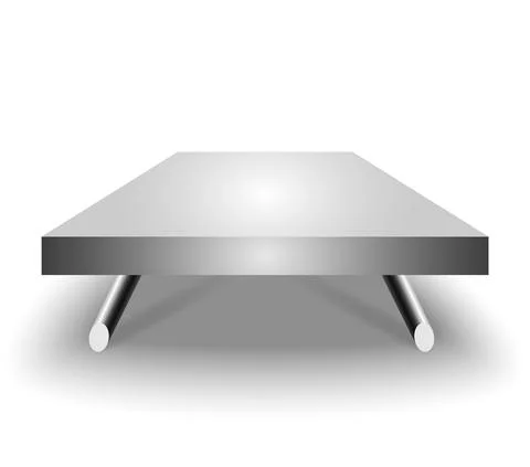 Modern 3D white table Illustrazione stock