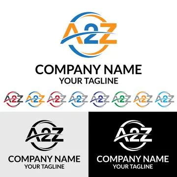 Modern A2Z letter initial vector logo design template with swoosh Stock Illustration